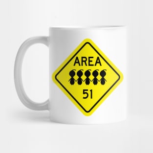 Area 51 PuPu Alien Sign Mug